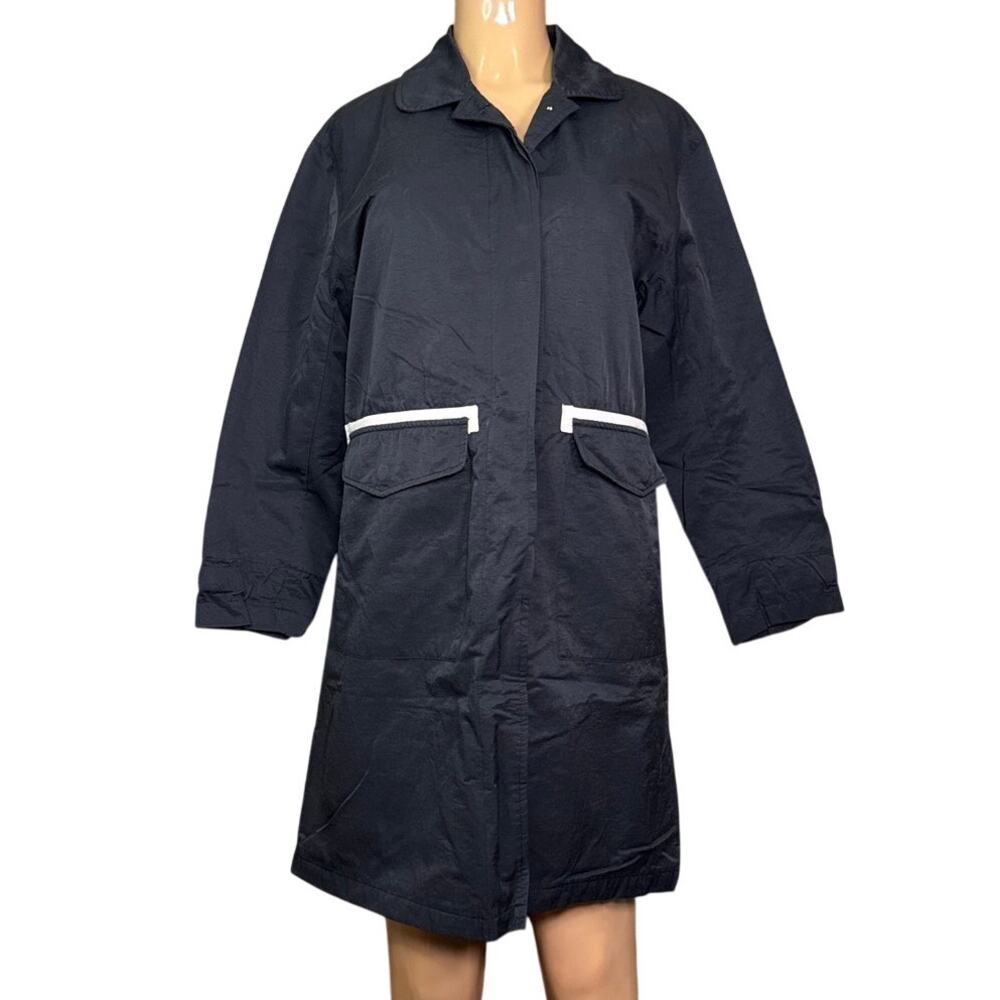 Modern Citizen Black Button Front Trench Coat Size Small
